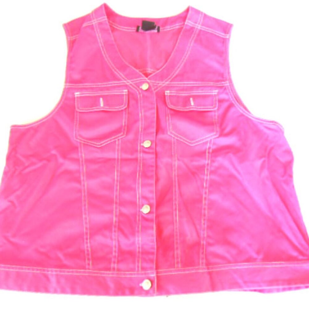 Carole Little II  2X hot pink vest